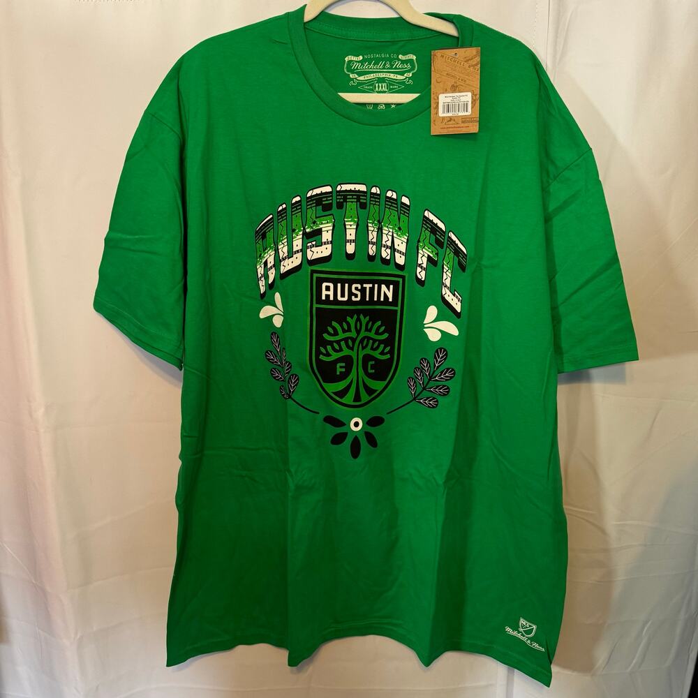 Mitchell & Ness Men's Green Austin FC Serape T-Shirt Size XXXL NWT